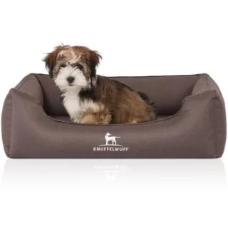 Knuffelwuff Orthopädisches Wasserabweisendes Hundebett Leon aus Velours mit Handwebcharakter