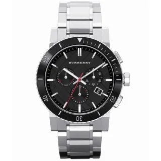 Burberry BU9380 Herrenuhr 42mm Silber Chronograph