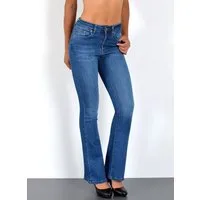 ESRA Bootcut-Jeans Bootcut Jeans Damen High Waist Stretch Wide Leg Jeans bis Übergröße B1 Damen Bootcut Jeans High Waist Damen Schlaghose Jeans weites Bein Hose