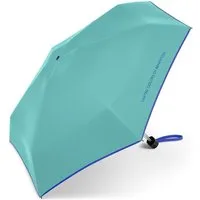 HAPPY RAIN Langregenschirm Benetton Ultra Mini Flat Manuell turquoise, Windproof