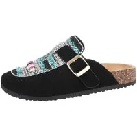 Ital-Design Damen Mules Freizeit Pantolette (85878273) Flach Pantoletten in Schwarz