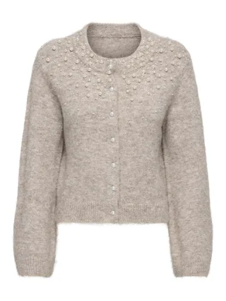 ONLY - ONLMIGGIE LS O-NECK PEARL CARDI KNT NOOS - Gr. - S