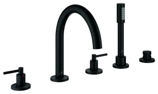 GROHE 5-Loch-Wannen-Kombination Atrio, 29407 FMS Hebelgriff phantom black, 29407KF0 29407KF0