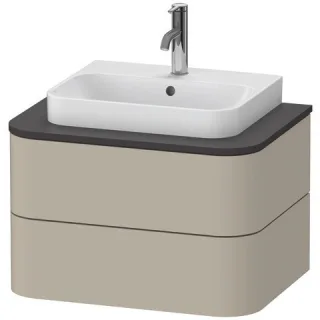 Duravit Happy D.2 Plus Konsolenwaschtischunterbau wandhängend Taupe Seidenmatt 650x480x408 mm - HP49 HP4960060600010