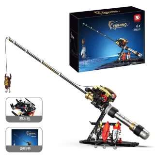 K96227 Bait Baitcasting Reel Fishing Rod Building Block Assembly kit 425PCS Simulation Bait Fishing Poles Bricks Set Toy