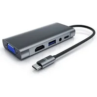 Primewire USB-Adapter, USB 3.2 Gen1 Typ C HUB, Docking Station, 5-in-1 USB C Adapter