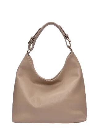 Anna Luchini Beige Rindsledertasche