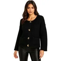 Worldclassca Cardigan WORLDCLASSCA Damen Oversize Cardigan Strickjacke mit Knöpfen Fashion Neue Kollektion - Stilvolle und gemütliche Strickmode für Damen