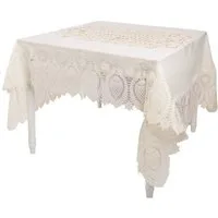 SCHÖNER LEBEN. Tischdecke Tischdecke Outdoor Häkelspitze Amira beige 137x180cm, abwaschbar