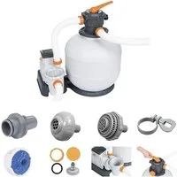 BESTWAY Sandfilteranlage Bestway Flowclear Pool Sandfilteranlage 5678l, mit Zeitschaltuhr Filterpumpe Poolpumpe bis 42000L
