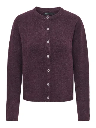 ONLY - ONLSIMONI L/S O-NECK CARDIGAN KNT NOOS Mauve Wine - Gr. - XL