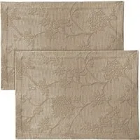 Erwin Müller Platzset Tischset "Arnsberg" 2er-Pack, bügelleicht Uni/Blumen