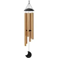 Meinl Sonic Energy Windspiel Moon Meditation Chime (6 Klangstäbe), Silbernes Aluminium