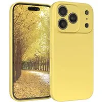 EAZY CASE Handyhülle für Apple iPhone 17 Pro Hülle Silikon 6,3 Zoll, Handy Softcase stoßfest Hülle mit Kameraschutz Bumper Tpuhülle Gelb
