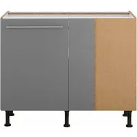 OPTIFIT Eckunterschrank Bern 100 cm breit, mit 1 Tür mit höhenverstellbaren Füßen, mit Metallgriff