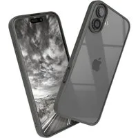 EAZY CASE Handyhülle Bumper Case für Apple iPhone 16 Plus 6,7 Zoll, Schutzhülle mit Kameraschutz transparent stoßfestes Backcover Grau