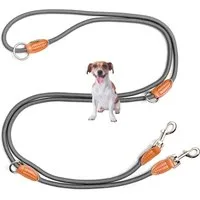Leisegrün Hundeleine Hundeleine für kleine Hunde, Hundeleine 3m, 3-fach verstellbar, Nylon