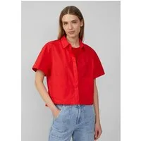 s.Oliver Kurzarmbluse Bluse Verkürzte Hemdbluse im Relaxed Fit mit aufgesetzten Taschen