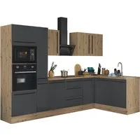 KOCHSTATION Winkelküche Florida, Stellbreite 300x165 cm, wahlweise mit E-Geräten, mit Softclose für Türen und Schubkästen