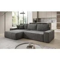 Luxusbetten24 Schlafsofa Designer Sofa Lunaro in Cord, mit Stauraum und Schlaffunktion