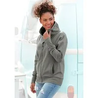 Elbsand Sweatjacke Alvis mit Logodruck am Kragen, bequeme Freizeitjacke mit Stehkragen