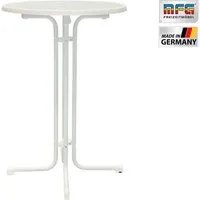 MFG Freizeitmöbel Stehtisch MFG Stehtisch d=80 cm, klappbar, weiß/weiß, Gastro-geeignet
