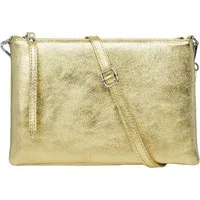 Caspar Clutch XL Leder Umhängetasche Damen Tasche - CLASSIC LINE - Modell No.843, leicht, elegant & langlebig- 100% Echtleder - Handmade in Italy