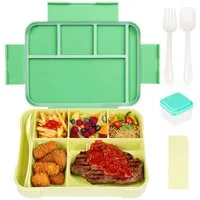 TUWENA Lunchbox Brotdose Kinder mit Fächern, 1330ml auslaufsichere Lunchbox, Snackbox