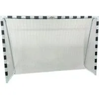 Fußballtor mit 30-lagigem Polyester Tornetz und Pulverbeschichteten Rohren, 300x200x90 cm schwarz