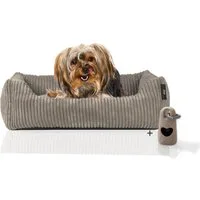 Rohrschneider Tierbett Hundebett Hundekorb Cordstoff, inkl. Gassibeutel