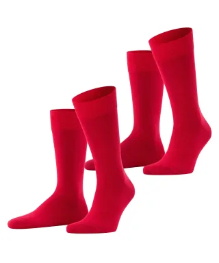 FALKE - FALKE Happy 2-Pack Herren scarlet - Gr. - 44.5