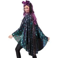 Fries Hexen-Kostüm Spinnen Hexen Vampirin Umhang Cape Einheitsgröße Halloween Karneval, Hohe Qualität