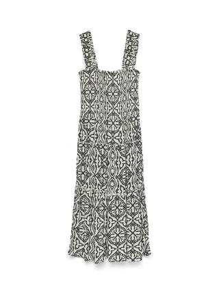 VERO MODA - VMMENNY SL SMOCK CALF DRESS WVN GA Birch - Gr. - M