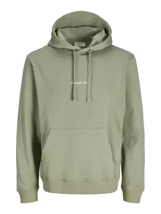 JACK&JONES - JORNORREBRO EMB SWEAT HOOD NOOS Seagrass - Gr. - XL