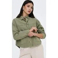 JDY Jeansjacke JDYNOMA L/S SHACKET PNT DIA Baumwolle, Denim Style