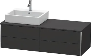 Duravit XSquare Konsolenwaschtischunterbau wandhängend Graphit Supermatt 1400x548x400 mm - XS4913L80 XS4913L8080