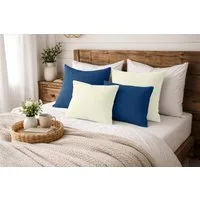 Amilian Dekokissen Sofakissen 4er Set mit Füllung - 2x 45x45 + 2x 35x45 cm, Hotelverschluss, waschbar, formstabil