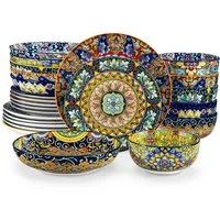 vancasso Geschirr-Set Tafelservice für 4/6 Personen, Porzellan, BOHO-Stil (24-tlg), 6 Personen, Porzellan