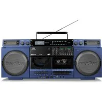 Medion® Audio-System Retro Boombox LIFE® P66538 (MD44538) (20 W, Bluetooth 5.3, 80er, groß, USB, SD, CD, Kassetten, MC, DAB+ Radio, Bluetooth)