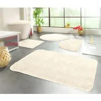 KiNZLER Badematte Chaozhou, Badvorleger, Badezimmer Teppich, Höhe 20 mm, rutschhemmend beschichtet, fußbodenheizungsgeeignet, Polyester, rechteckig, Badteppich, Uni Farben, weich, als rechteckig, rund & Set erhältlich