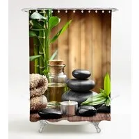 Sanilo Duschvorhang Spa 180 x 200 cm, 100% wasserdicht, Anti-Schimmel-Effekt, hochwertige Qualität