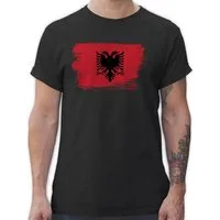 Shirtracer T-Shirt Albanien Albanija 2026 Fussball WM Fanartikel