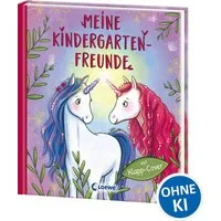 Meine Kindergarten-Freunde (Einhörner) / diverse, Freundebuch, Eintragbuch, Poesiealbum mit Wendecover für Kinder ab 3 Jahre
