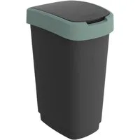 ROTHO Mülleimer Rotho Mülleimer Swing Schwing Deckel 10L Twist mistle green grün