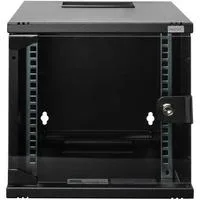Wandgehäuse 254 mm (10") - 312x300 mm (BxT), IT-Schrank schwarz, 6HE