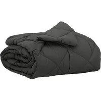 vidaXL Baumwollbettdecke Sommerdecke 200 x 135 cm Sommer 200 gsm Anthrazit, Bezug: Mikrofaser