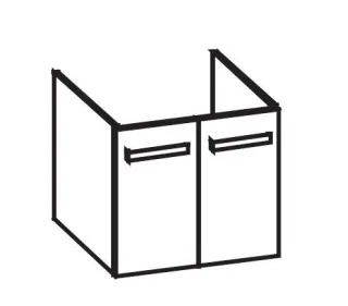 Artiqua 414 Waschtischunterschrank für Subway 2.0 7113F0, 7113F1, 7113F2 Weiß Matt Select, 414-WU2T- 414-WU2T-V64-7161-171