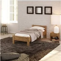 Krok Wood Massivholzbett Seniorenbett SiSi aus Massivholz Eiche in Komforthöhe