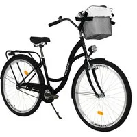 Milord Cityrad Milord City Fahrrad Korb Damenfahrrad, 28/26 Zoll, Schwarz, 1-Gang, 1 Gang, (Fahrradständer, Gepäckträger, Klingel, Korb, Kotflügel)