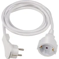 as - Schwabe Verlängerungsleitung mit Flachstecker Schuko Innen Verlängerungskabel, Typ F (Schuko), Flachstecker, Typ F (Schuko) (200 cm)